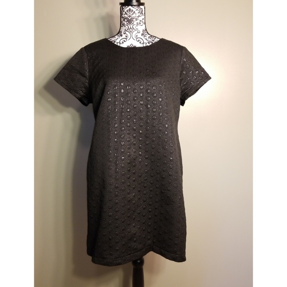 Black Shimmer Sheath Dress - Picture 2 of 5